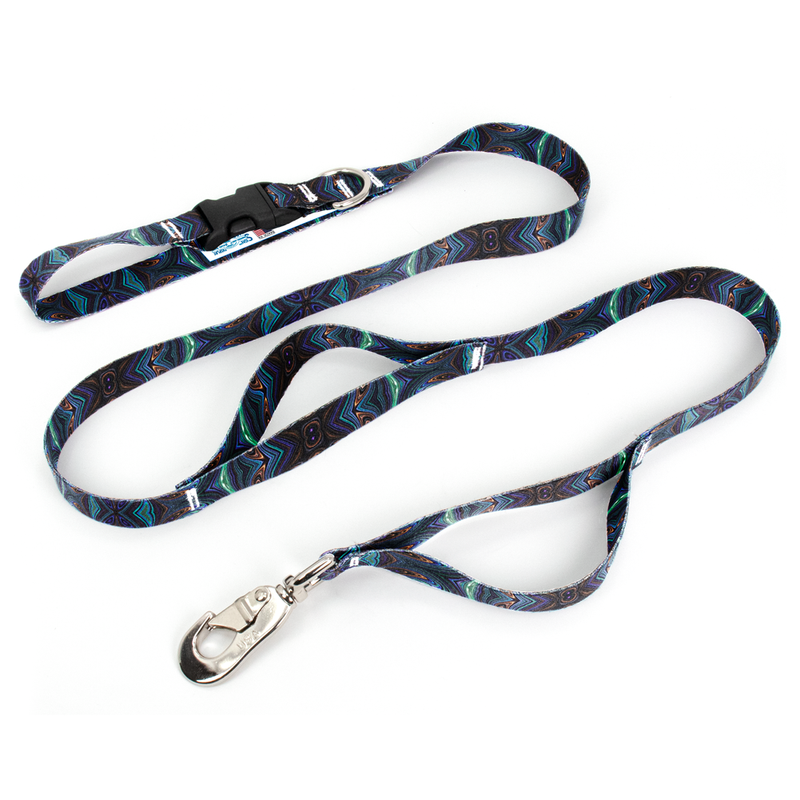 Infinity Blue Fab Grab Leash - Made in USA