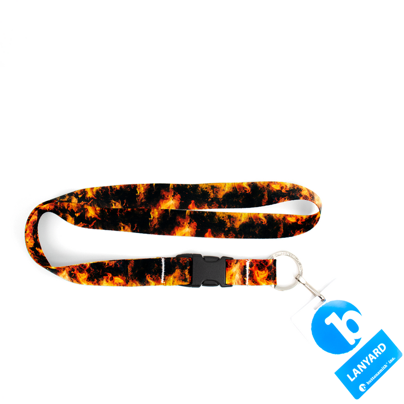 Bonfire Premium Lanyard - with Buckle and Flat Ring - Made in the USA
