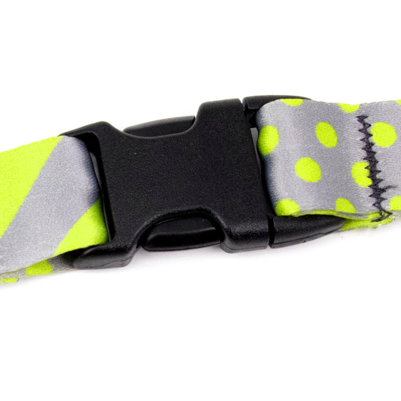 Buttonsmith Pewter Lime Dots Lanyard - Made in USA - Buttonsmith Inc.