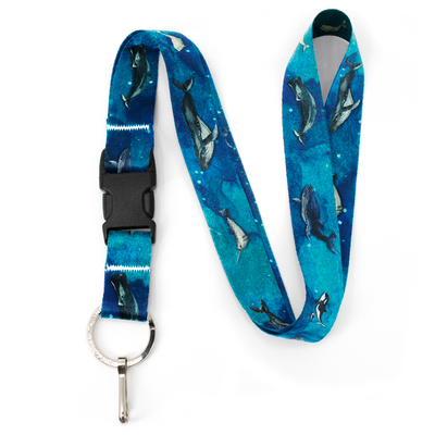 Whale Song Premium Lanyard - with Buckle and Flat Ring - Made in the USA
