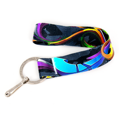 Urban Arrows Wristlet Lanyard - Short Length with Flat Key Ring and Clip - Made in the USA