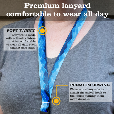 Blue Mountains Breakaway Lanyard - with Buckle and Flat Ring - Made in the USA