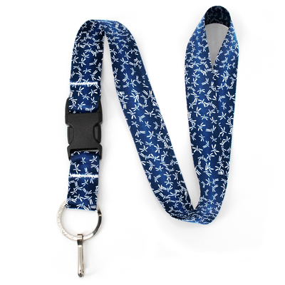 Dragonflies Premium Lanyard - with Buckle and Flat Ring - Made in the USA