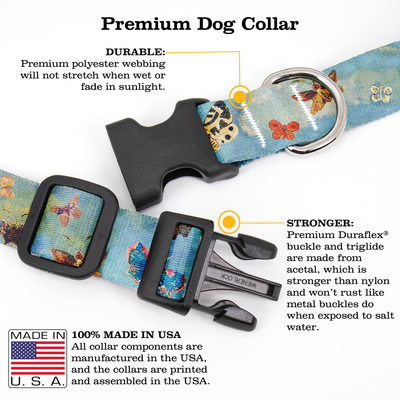 Odilon Butterflies Dog Collar - Made in USA