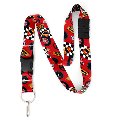 Racetrack Breakaway Lanyard - with Buckle and Flat Ring - Made in the USA