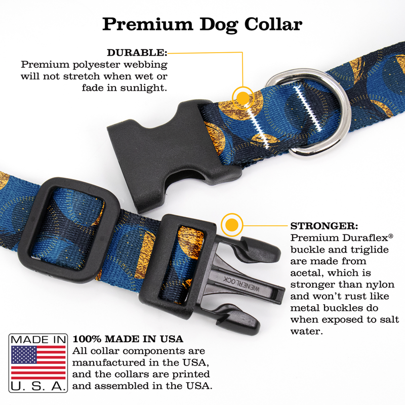 Moon Phases Dog Collar - Made in USA