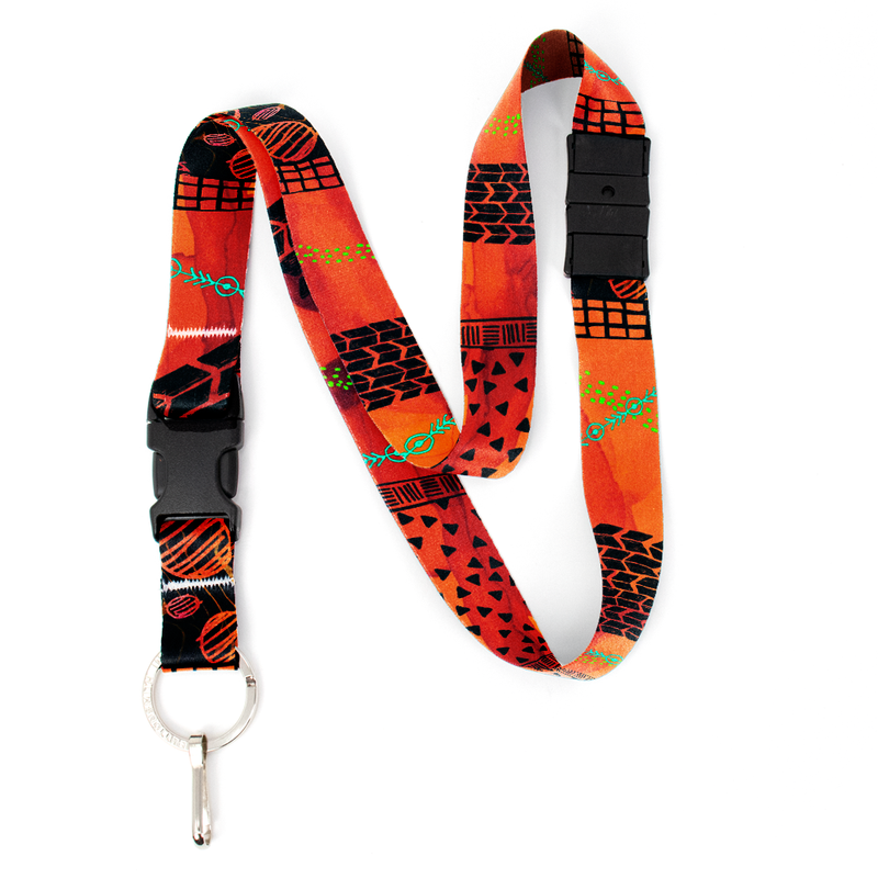 Doodles Breakaway Lanyard - with Buckle and Flat Ring - Made in the USA