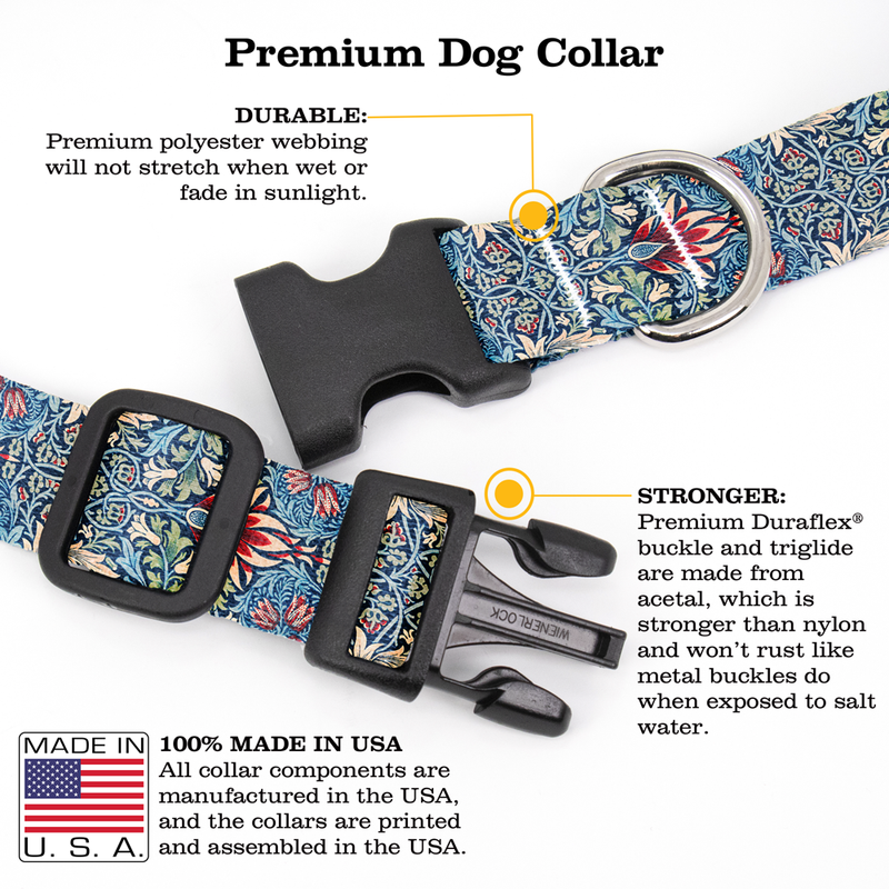 Morris Snakeshead Dog Collar - Made in USA