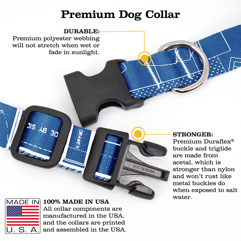 Arch Blueprints Dog Collar - Made in USA