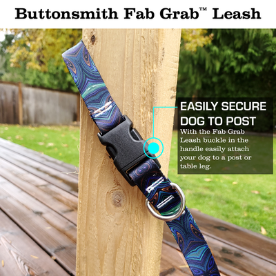 Infinity Blue Fab Grab Leash - Made in USA