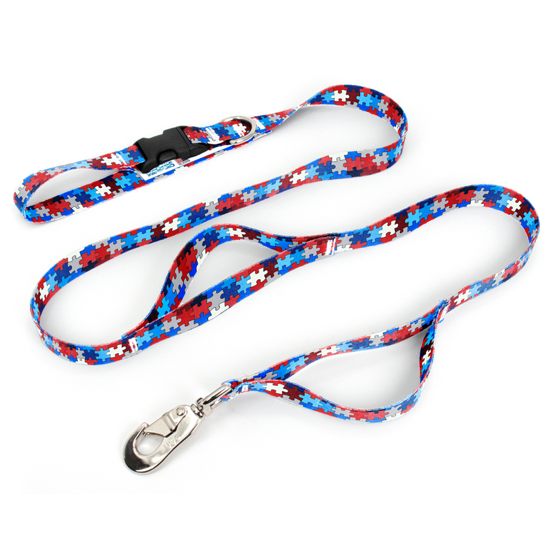Democracy Puzzle Fab Grab Leash - Made in USA