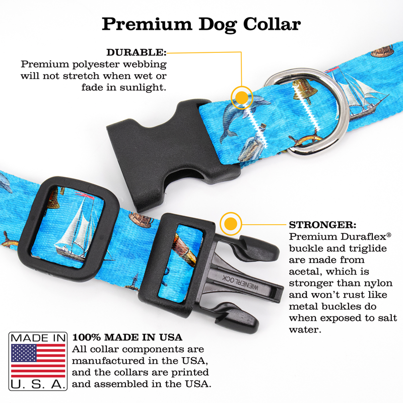 Ocean Breeze Dog Collar - Made in USA
