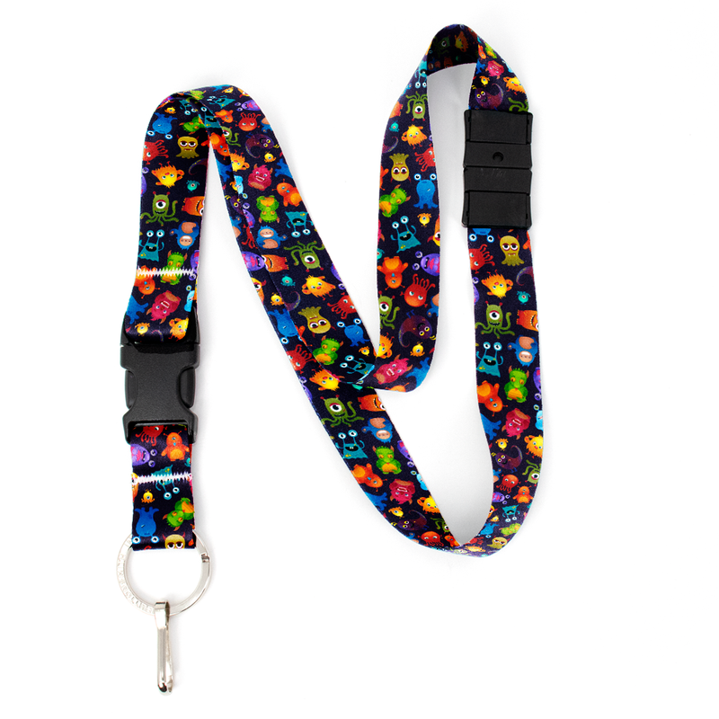 Monster Mash Breakaway Lanyard - with Buckle and Flat Ring - Made in the USA