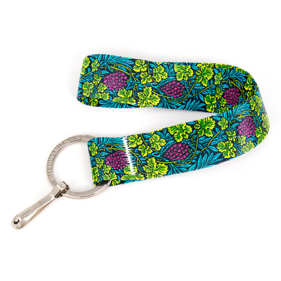 Morris Grapevine Wristlet Lanyard - Short Length with Flat Key Ring and Clip - Made in the USA