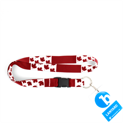 O'Canada Premium Lanyard - with Buckle and Flat Ring - Made in the USA