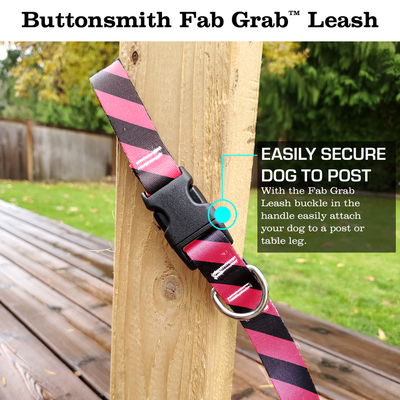 Stripes Coco Pink Fab Grab Leash - Made in USA