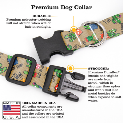 Cutie Cacti Sand Dog Collar - Made in USA