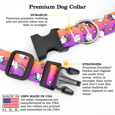 Unicorns Dog Collar - Made in USA