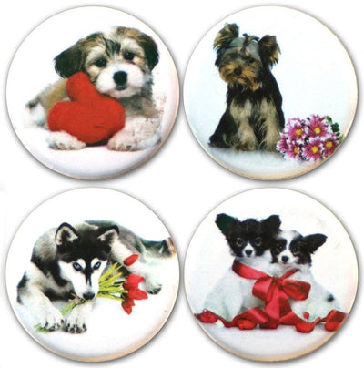 Buttonsmith® Puppy Love Tinker Top® Set – Made in USA – for use with Tinker Reel® Badge Reels - Buttonsmith Inc.