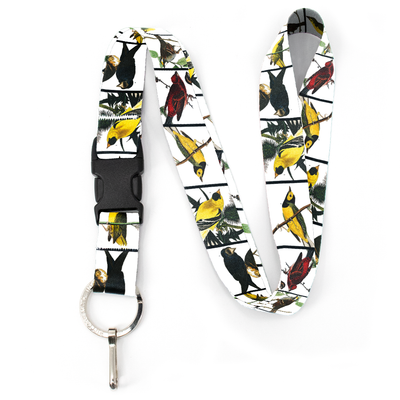 Audubon Songbirds Premium Lanyard - with Buckle and Flat Ring - Made in the USA