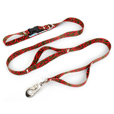 Chili Peppers Green Fab Grab Leash - Made in USA