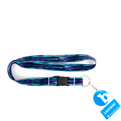 Twilight Ink Premium Lanyard - with Buckle and Flat Ring - Made in the USA