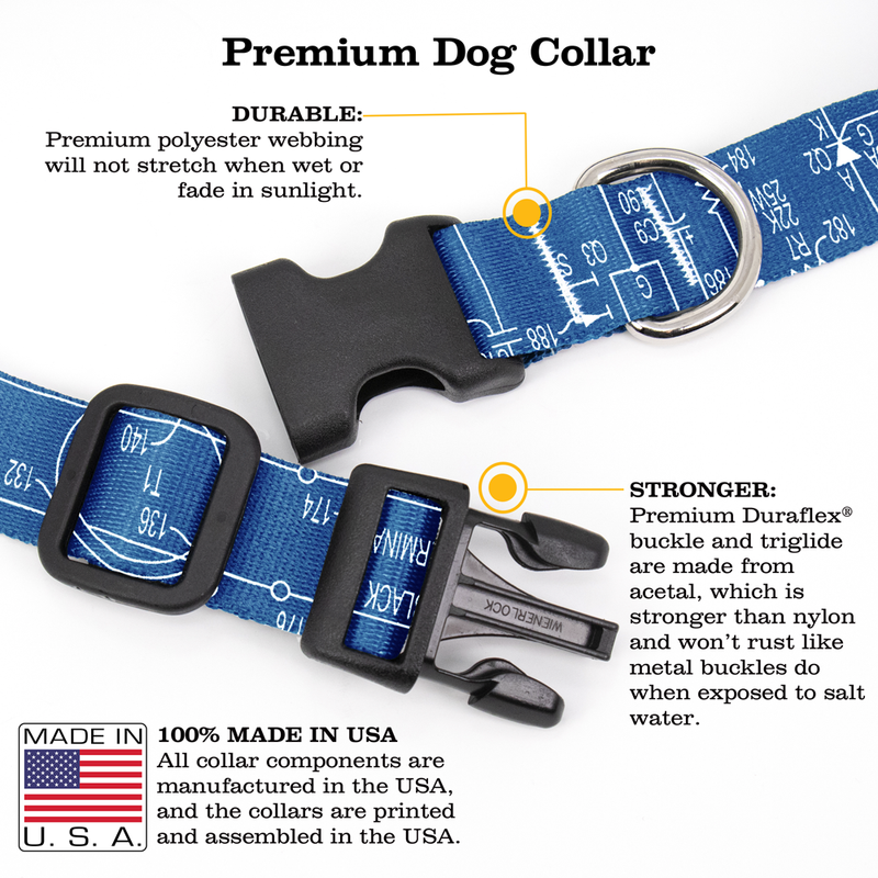 Circuits Blueprints Dog Collar - Made in USA