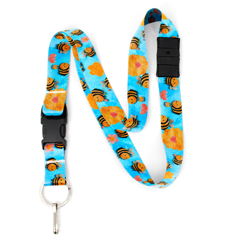 Baby Bumblebee Breakaway Lanyard - with Buckle and Flat Ring - Made in the USA