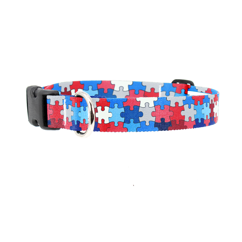Democracy Puzzle Dog Collar - Made in USA