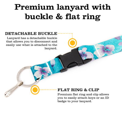 Tranquility Breakaway Lanyard - with Buckle and Flat Ring - Made in the USA