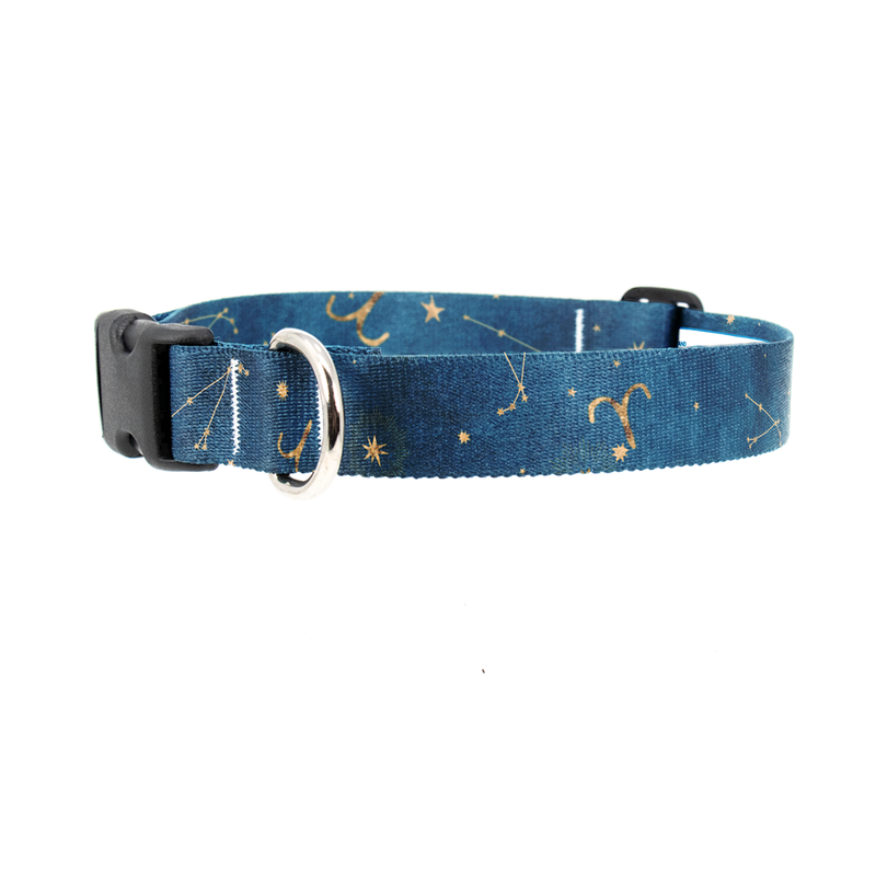 Zodiac Aries Dog Collar - Made in USA