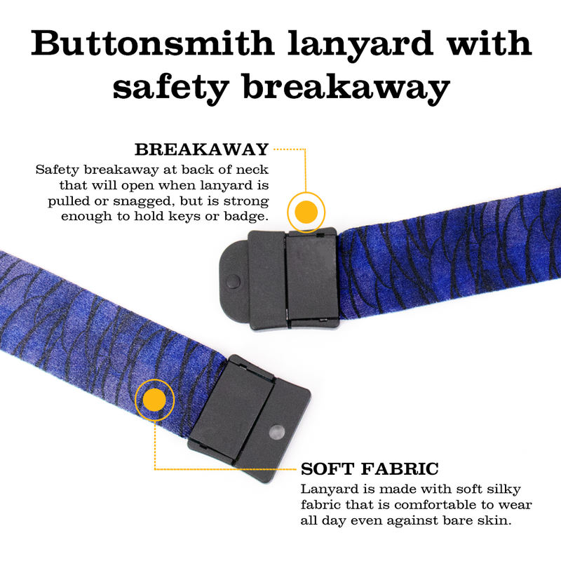 Purple Martin Breakaway Lanyard - with Buckle and Flat Ring - Made in the USA