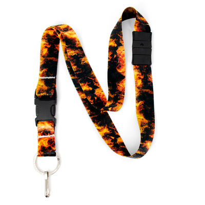 Bonfire Breakaway Lanyard - with Buckle and Flat Ring - Made in the USA