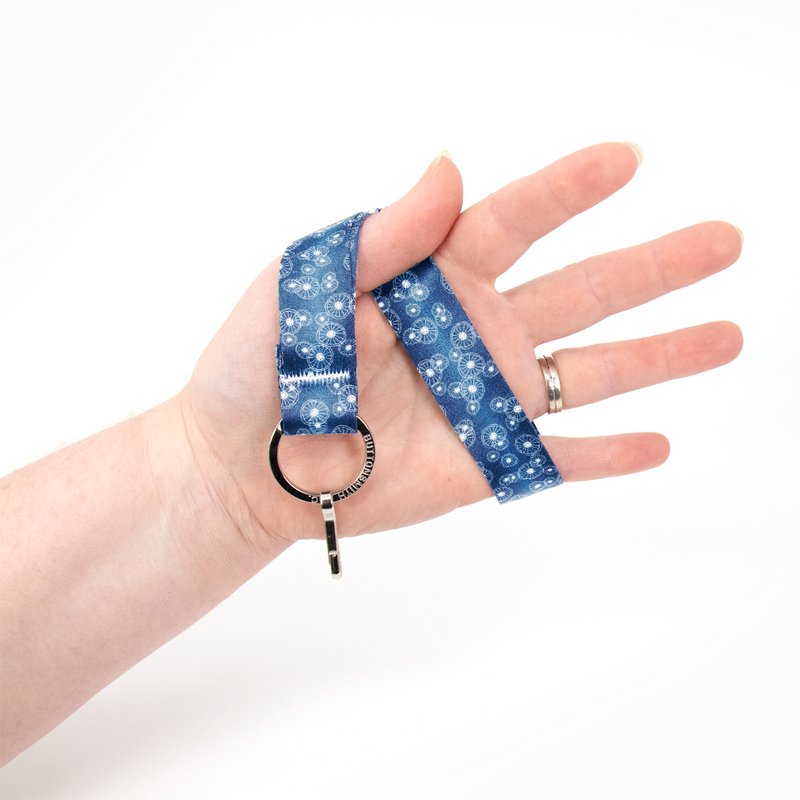 Rotelle Wristlet Lanyard - Short Length with Flat Key Ring and Clip - Made in the USA