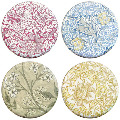 Buttonsmith® William Morris Bird and Anemone Tinker Top® Set – Made in USA – for use with Tinker Reel® Badge Reels - Buttonsmith Inc.