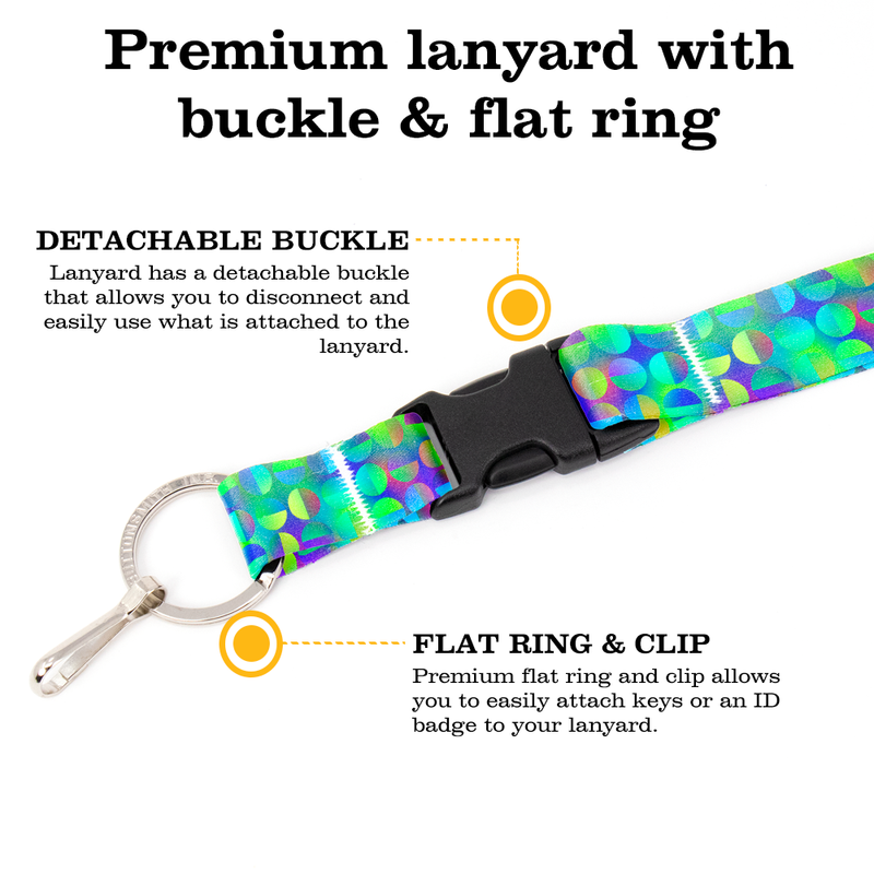Intensity Circular Breakaway Lanyard - with Buckle and Flat Ring - Made in the USA