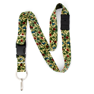 Morris Trellis Breakaway Lanyard - with Buckle and Flat Ring - Made in the USA