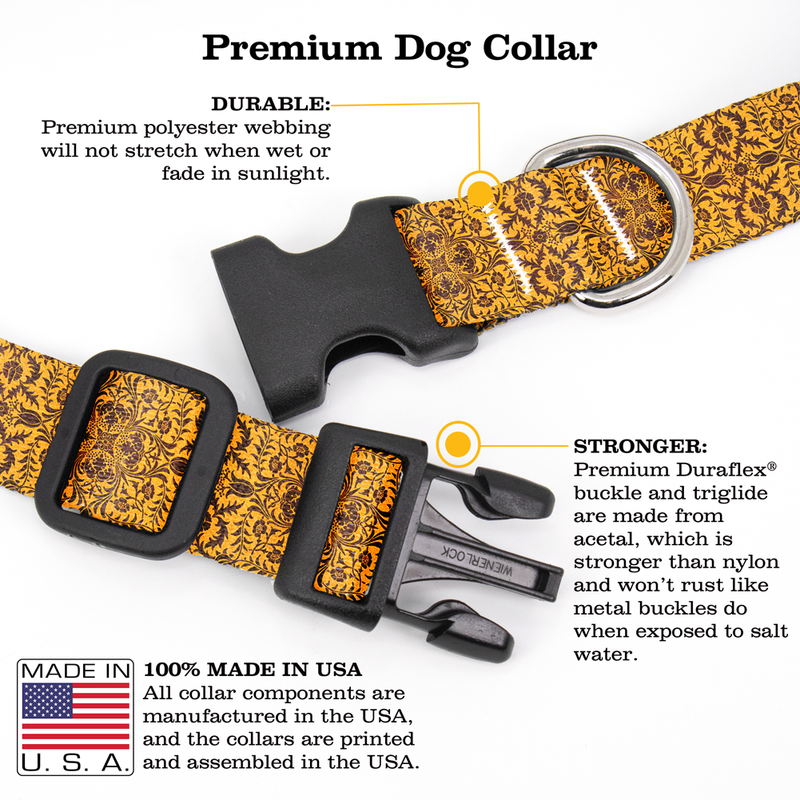 Morris Borage Dog Collar - Made in USA