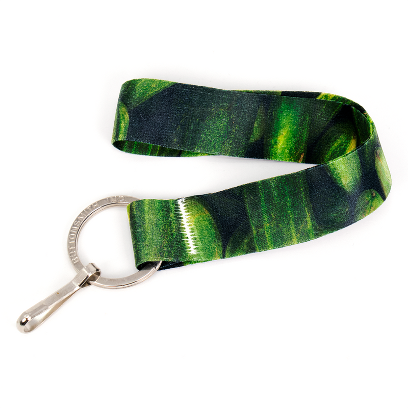 Pickles Wristlet Lanyard - Short Length with Flat Key Ring and Clip - Made in the USA