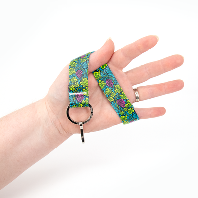 Morris Grapevine Wristlet Lanyard - Short Length with Flat Key Ring and Clip - Made in the USA