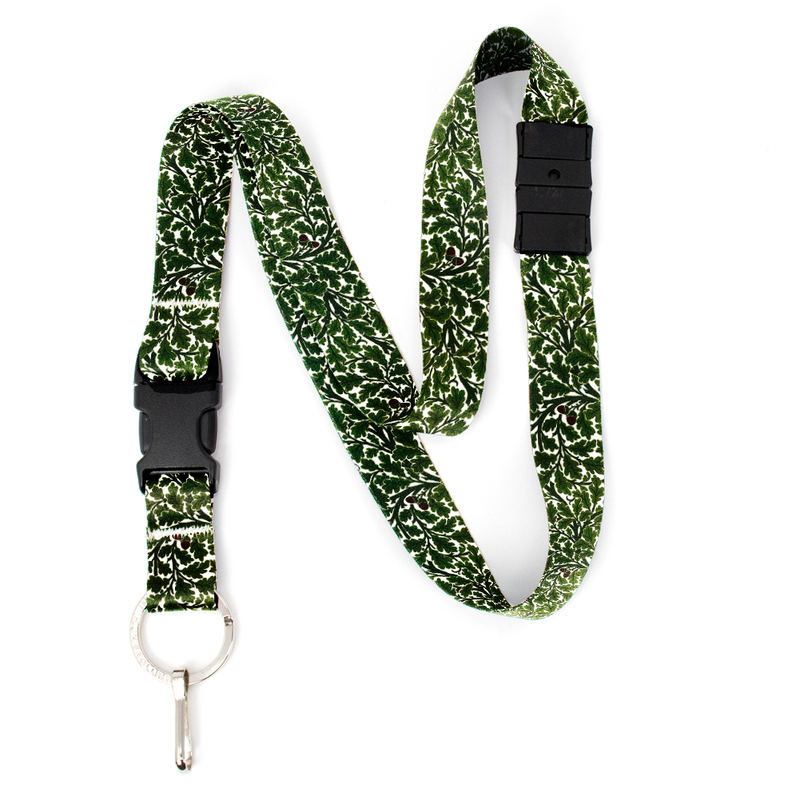 Morris Oak Breakaway Lanyard - with Buckle and Flat Ring - Made in the USA