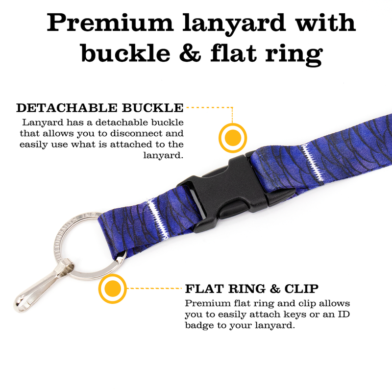 Purple Martin Breakaway Lanyard - with Buckle and Flat Ring - Made in the USA