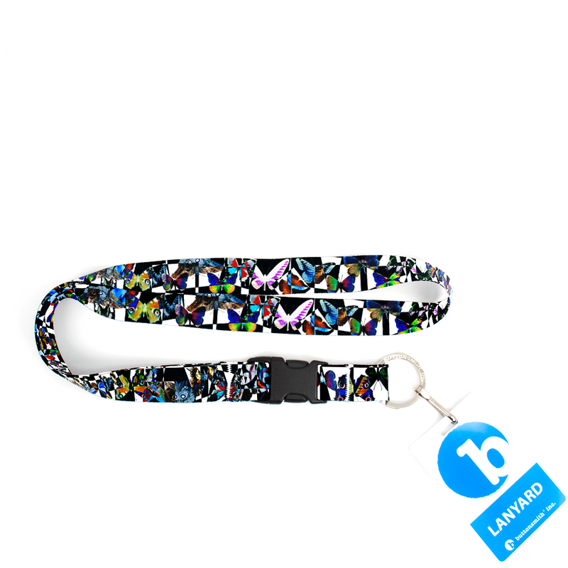 Mod Butterfly Premium Lanyard - with Buckle and Flat Ring - Made in the USA