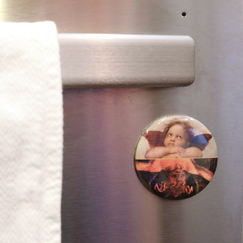 Buttonsmith Angel and Devil Clean-Dirty Dishwasher Magnet - Buttonsmith Inc.