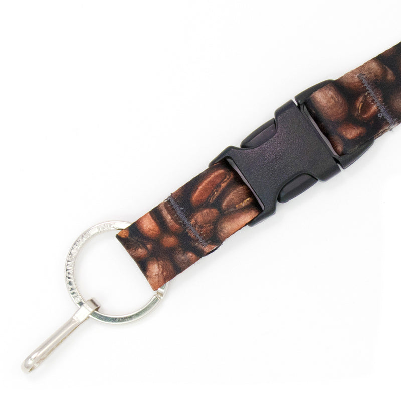 Buttonsmith Coffee Beans Custom Lanyard Made in USA - Buttonsmith Inc.