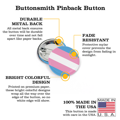 Transgender Pride Flag Buttons