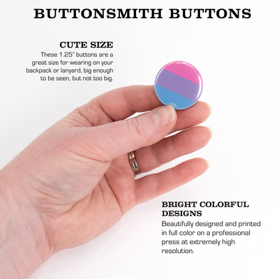 Bisexual Pride Flag Buttons