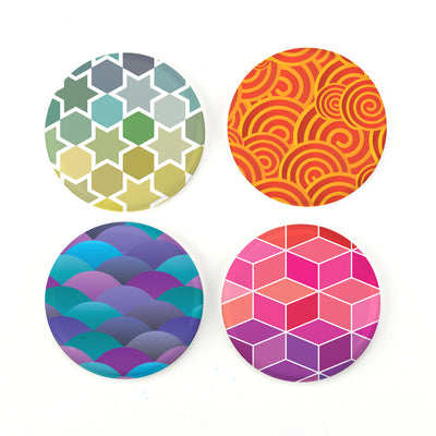 Buttonsmith® Shape Patterns 1.25" Magnet Set - Made in the USA - Buttonsmith Inc.