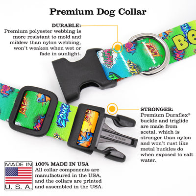 Buttonsmith Comix Custom Dog Collar - Made in USA