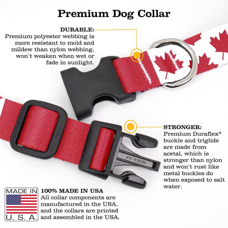 Flags O Canada Dog Collar - Made in USA
